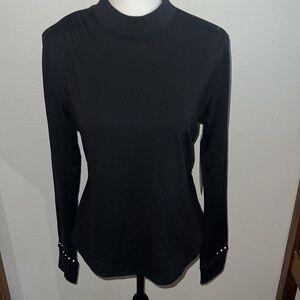 NWT Rulu running long sleeve mock neck, zip shoulder vent